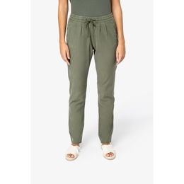 Pantalon écoresponsable délavé en lyocell femme