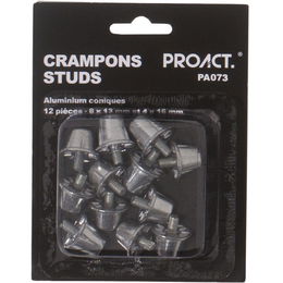 Pack of 12 conical aluminium studs