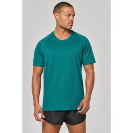 Men's recycled round neck sports T-shirt