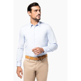 Chemise popeline manches longues homme