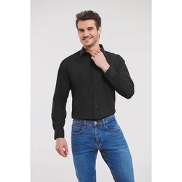 Men's Long-Sleeved Polycotton Poplin Shirt