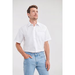 Men's Short-Sleeved Polycotton Poplin Shirt