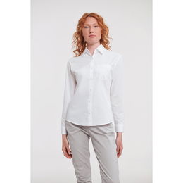 Ladies' Long-Sleeved Pure Cotton Poplin Shirt