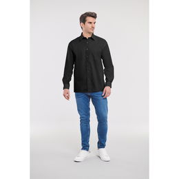 Men's Long-Sleeved Pure Cotton Poplin Shirt