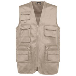 Gilet polycoton multipoches doublé unisexe