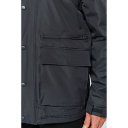 Detachable-sleeved workwear parka