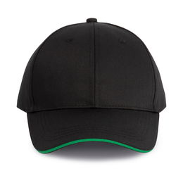 Oekotex certified 6 panels cap with sandwich peak