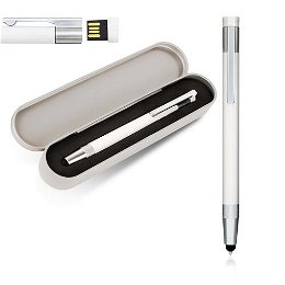 Bolígrafo en metal, con touch, USB 16GB, estuche de regalo