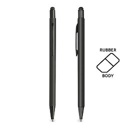 Rubberized aluminium ball pen, with touch