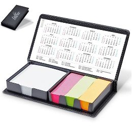 PVC memo pad with sticky notes and calendar