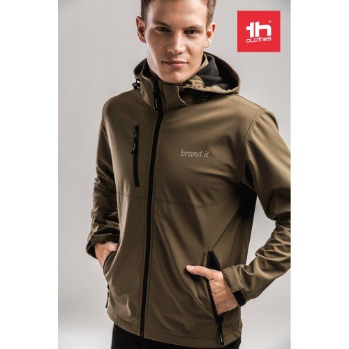 Men's softshell with removable hood
