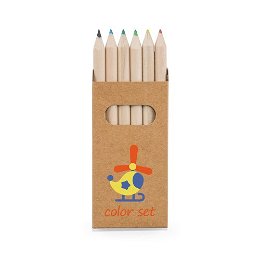 Caixa com 6 lápis de cor