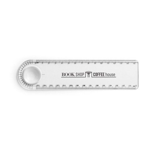 Ruler with magnifying glass