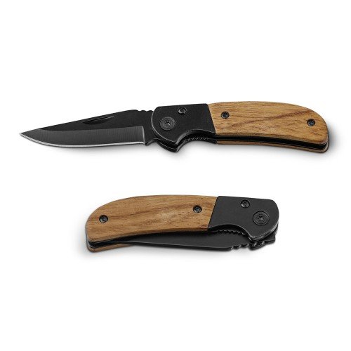 Pocket knife in stainless steel and wood