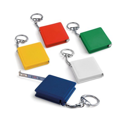 Keyring with measuring tape