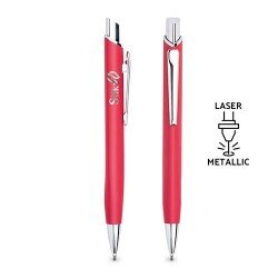 Metallic ball pen, with rubberized touch