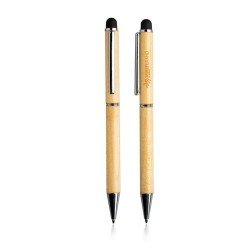 Wooden stylus ball pen