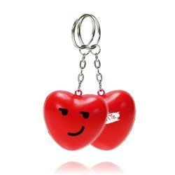 Porte-clés en PU, cœur antistress