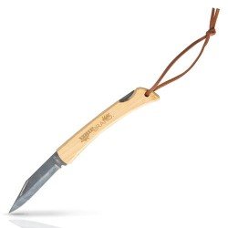 Canivete em bambu e aço inoxidável
