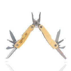 Bamboo and stainless steel multifunction foldable pliers