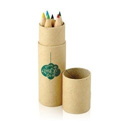 Conjunto de 6 lápis de cor em tubo