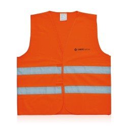 Homologated  safety vest, 100% polyester