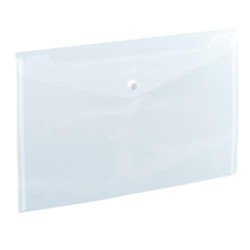 PP document folder, A4 size with button closure